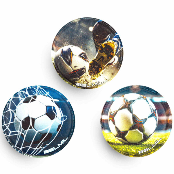 Belmil | Patches mit Klettverschluss Set 3-teilig- kompatibel mit Schulranzen Classy Plus/Smarty/Motion "Kick the Ball" | 336/B6/94