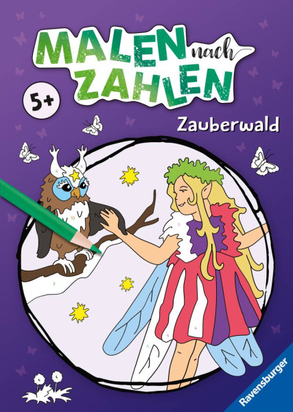 Ravensburger Verlag GmbH | Ravensburger Malen nach Zahlen ab 5 Jahren Zauberwald - 24 Motive - Malheft für Kinder - Nummerierte Ausmalfelder | 