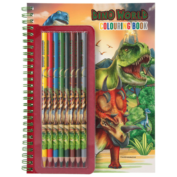 Dino World | Malbuch mit Buntstiften