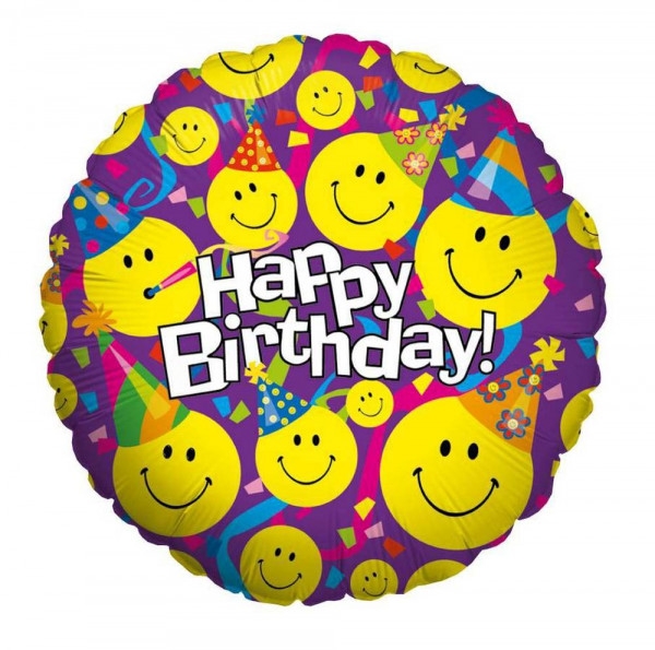 Karaloon | Folienballon | Birthday Smiley
