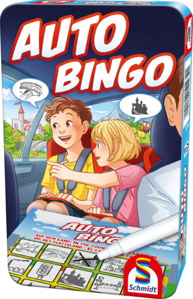 Schmidt-Spiele | Bring-Mich-Mit-Spiel in Metalldose | Auto-Bingo