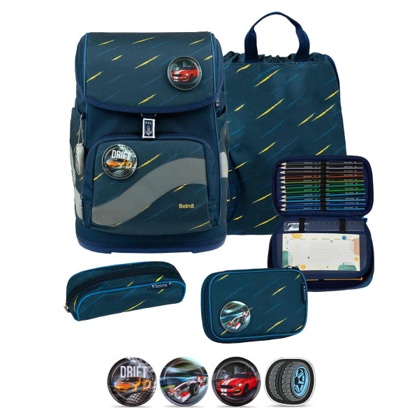 Belmil | Smarty Plus Premium Schulranzen Set 5-teilig "Orion Blue" | 405-51/P/S/37