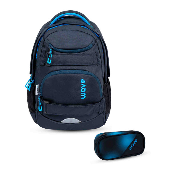 Belmil | Wave Infinity Move Schulrucksack Set 2 tlg. "Hazy Blue" | 338-92/ASET-1/18