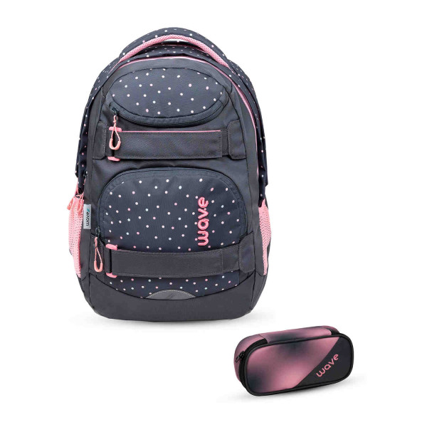Belmil | Wave Infinity Move Schulrucksack Set 2 tlg. "Dots Pinky
" | 338-92/ASET-1/8