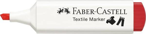 Faber-Castell | 1 Stück Textilmarker rot