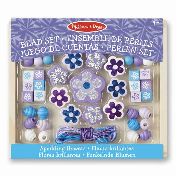 Melissa & Doug | Holzperlen-Set • Funkelnde Blumen