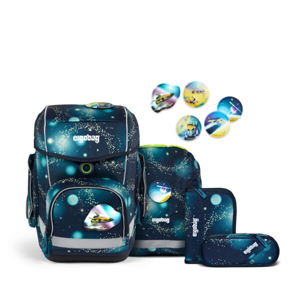 ergobag | Schulranzen Set | cubo-set | GALAXY GLOW | RaumfahrBär ...