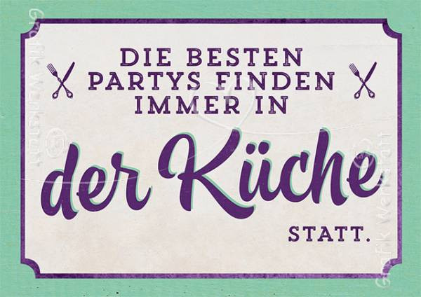 Grafik Werkstatt | Postkarte | VintageArt | Die besten Partys