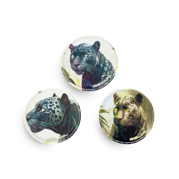 Belmil | Patches mit Klettverschluss Set 3-teilig- kompatibel mit Schulranzen Classy Plus/Smarty/Motion "Wild cats" | 336/B6/79