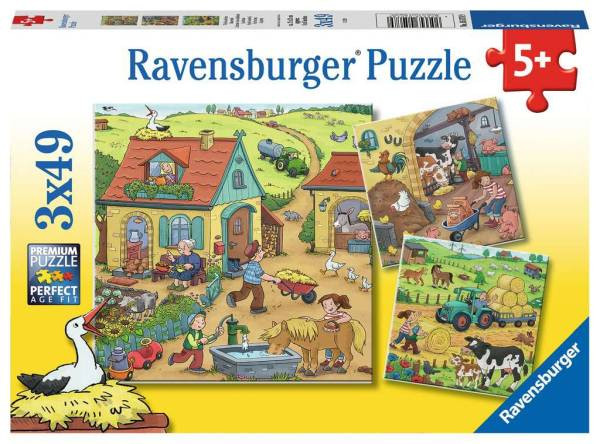 Ravensburger Puzzle | Viel los auf dem Bauernhof | 49 Teile