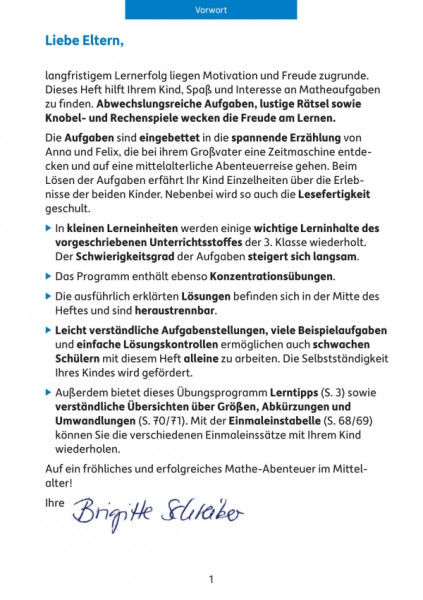 Hauschka Verlag | Mathe-Abenteuer: Im Mittelalter - 3.Klasse | 653