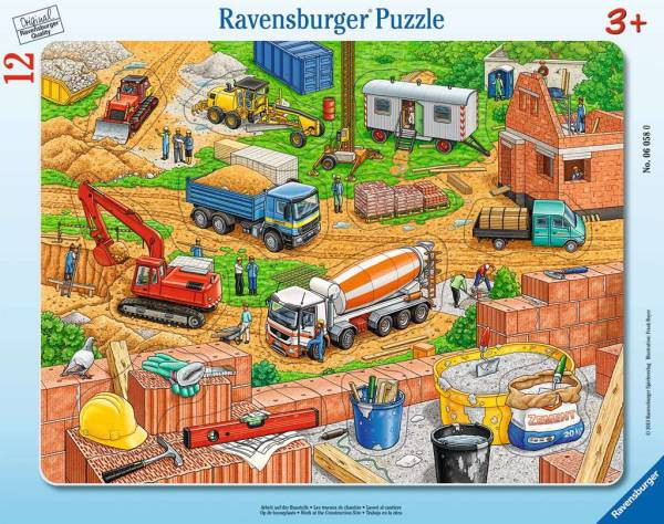 Ravensburger Puzzle | Arbeit auf der Baustelle | 12 Teile