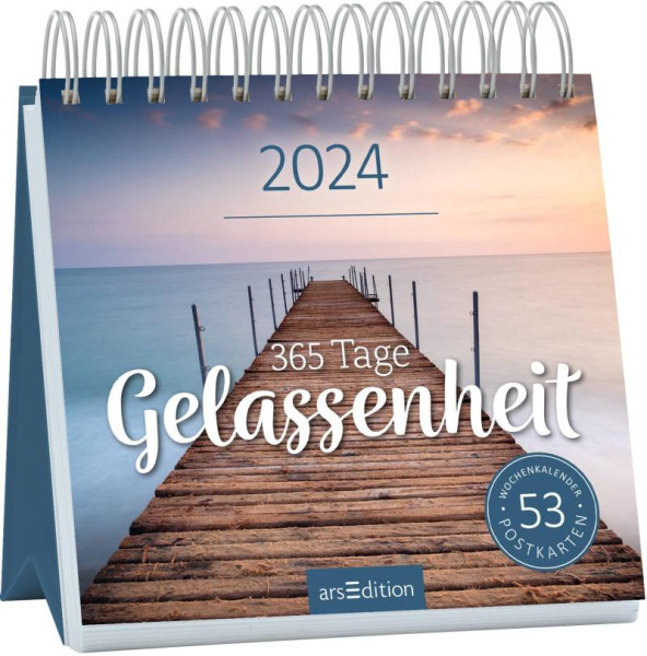 arsEdition | Postkartenkalender 365 Tage Gelassenheit 2024 | 