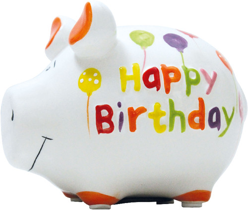 KCG | Sparschwein-Happy Birthday | Farbe variiert