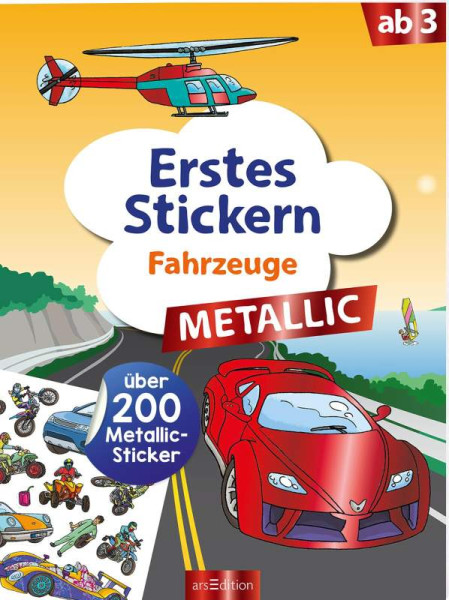 arsEdition | Erstes Stickern Metallic  Fahrzeuge | 