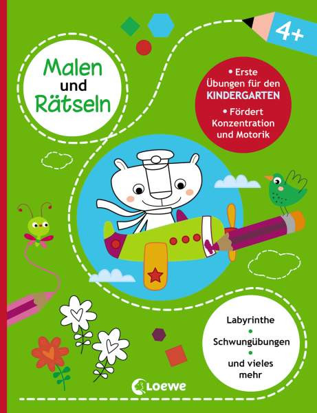 Loewe | Malen und Rätseln - Erste Übungen für den Kindergarten (4+)