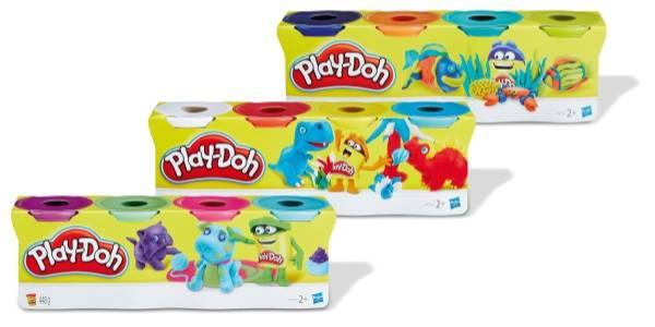 Hasbro | Play-Doh 4er Pack Knete | blau, gelb, rot, weiß | 1 Set