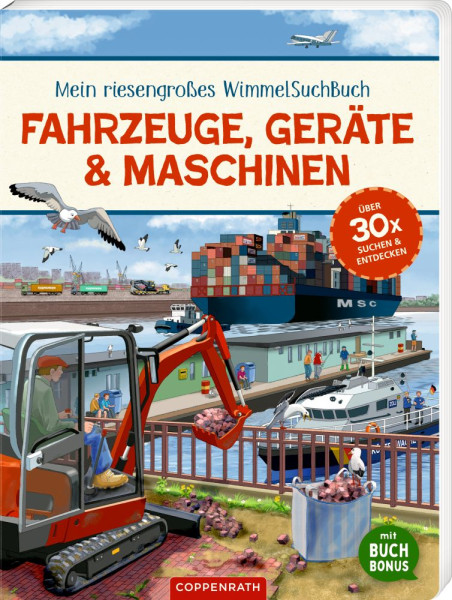 Coppenrath | Mein riesengroßes WimmelSuchBuch: Fahrzeuge, Geräte & Maschinen | 