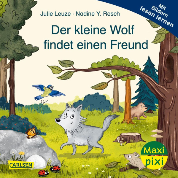 Carlsen | Maxi Pixi 470: VE 5: Der kleine Wolf findet einen Freund (5 Exemplare) | Leuze, Julie