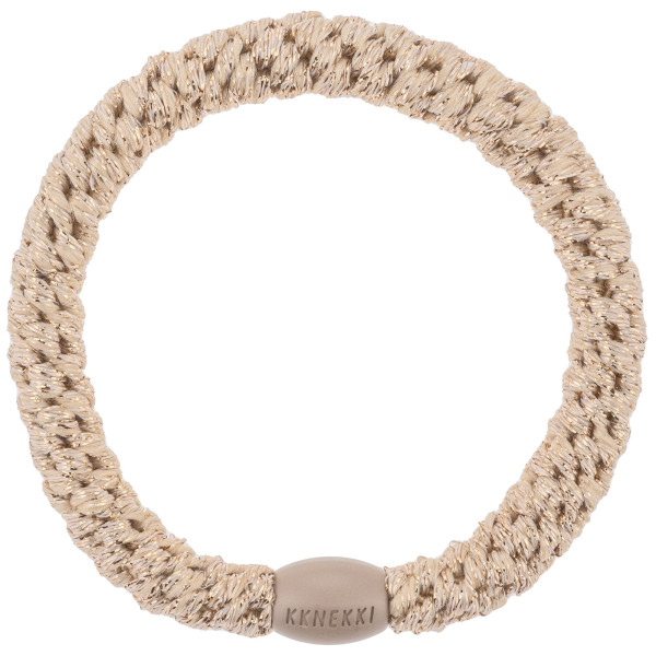 Kknekki Haargummi & Armband | Beige glitter