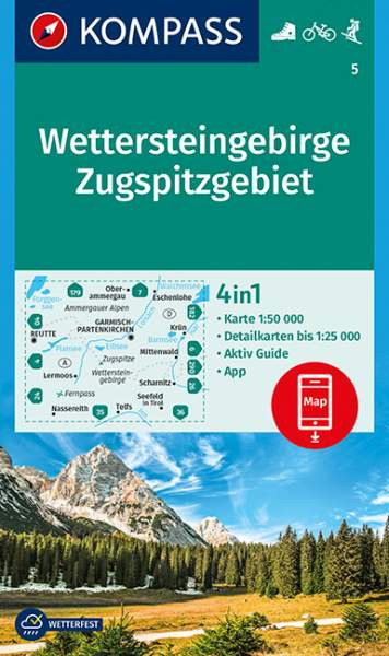 KOMPASS Wanderkarte Wettersteingebirge