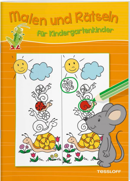 Tessloff Verlag Ragnar Tessloff GmbH & Co. KG | Malen und Rätseln für Kindergartenkinder (Orange)