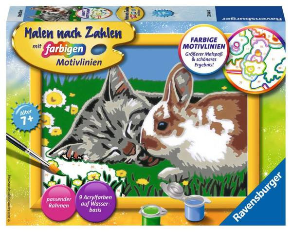 Ravensburger | Malen nach Zahlen Kätzchen und Häschen | 27840