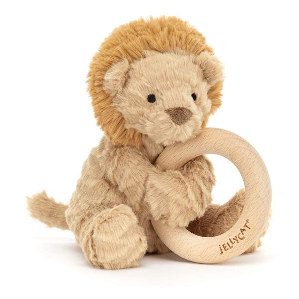Jellycat | Fuddlewuddle Lion Wooden Ring Toy - 14cm