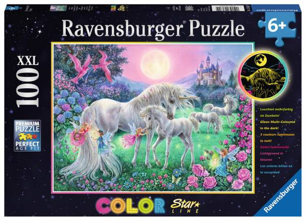 Ravensburger | Puzzle 100 XXL Teile | Einhörner im Mondschein