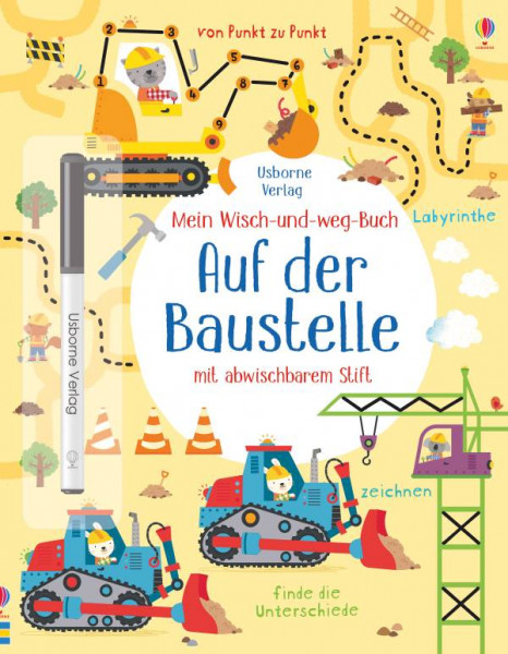 Usborne | Mein Wisch-und-weg-Buch: Auf der Baustelle