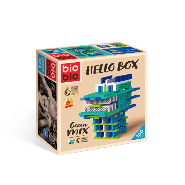 BioBlo | HELLO BOX "Ocean-Mix" mit 100 Bausteinen | 64031