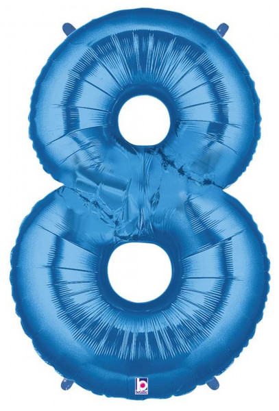 Karaloon | Folienballon | Zahl 8 | blau