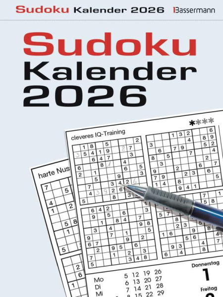 Bassermann | Sudokukalender 2026. Der beliebte Abreißkalender mit 800 Zahlenrätseln | Krüger, Eberhard