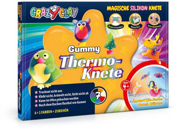 Crazy Clay | Gummy Thermo-Set (ändert die Farbe bei Wärme)
