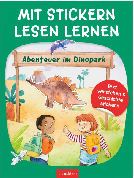 arsEdition | Mit Stickern Lesen lernen – Abenteuer im Dino-Park | Moser, Annette