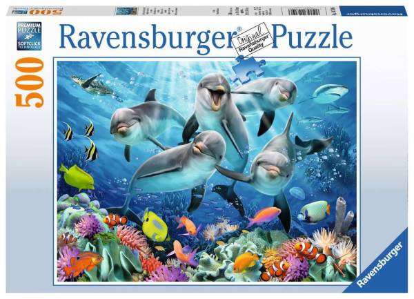Ravensburger Puzzle | Delfine im Korallenriff | 500 Teile
