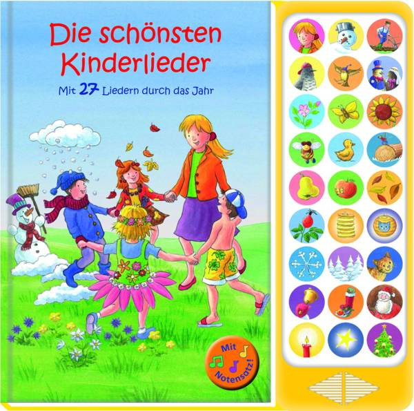 Phoenix International | 27-Button-Soundbuch, Die Schönsten Kinderlieder, Mit 27 Liedern durch das Ja