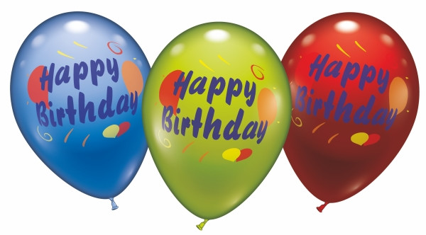 Ballons Happy Birthday 6 St.,Umfang 90-1 | 30021