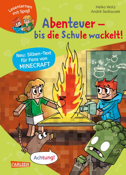 Carlsen | Minecraft Silben-Geschichte: Abenteuer – bis die Schule wackelt! | Wolz, Heiko