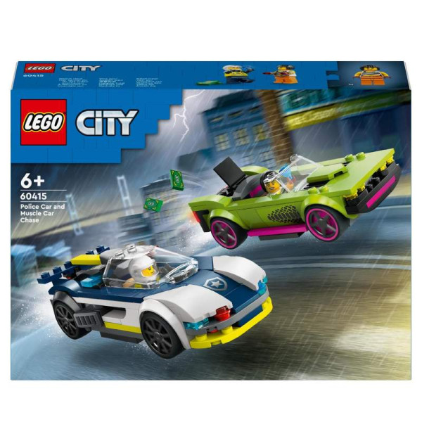 LEGO® | City  Verfolgungsjagd mit Polizeiauto und Muscle Car | 60415