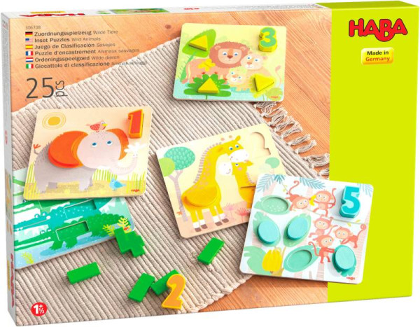 HABA | Zuordnungsspielzeug Wilde Tiere | 306708