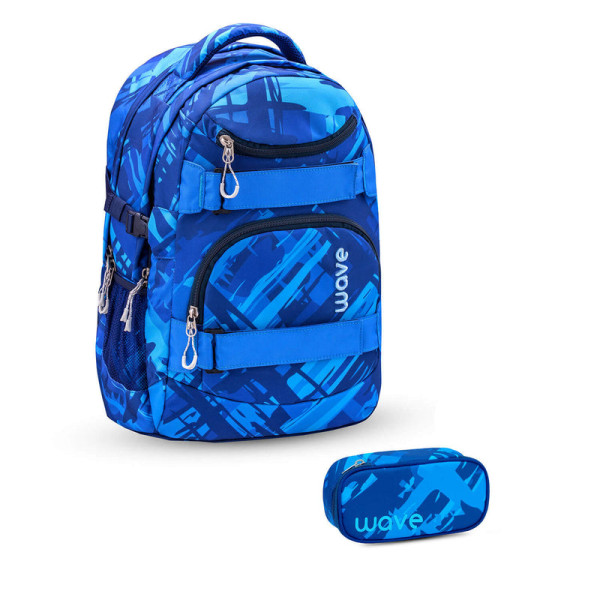 Belmil | Wave Infinity Schulrucksack Set 2 tlg. "Deep Ocean" | 338-72/A /23-SET1