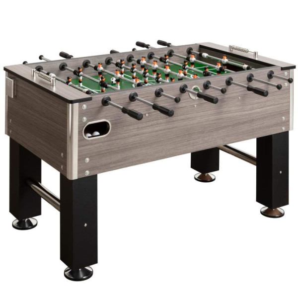 Tischkicker Profi Soccer Deluxe Eiche-Grau – Hochwertiger Kickertisch für Zuhause​
