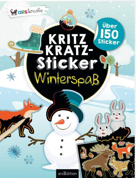 Kritzkratz-Sticker: Winter