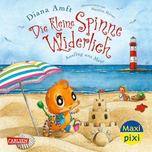 Carlsen | Maxi Pixi 475: VE 5: Die kleine Spinne Widerlich: Ausflug ans Meer (5 Exemplare) | Amft, Diana