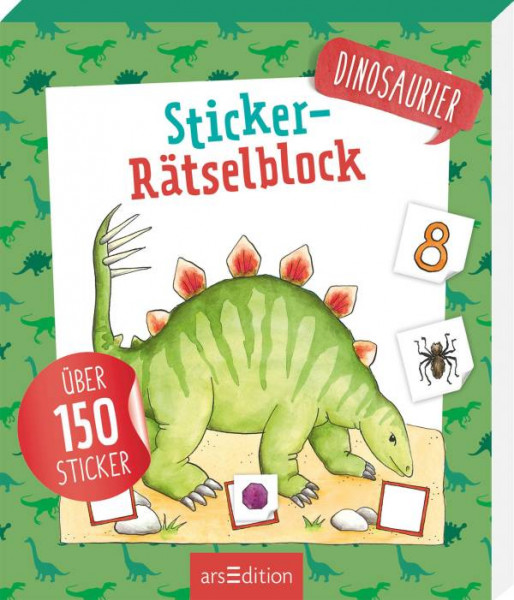 arsEdition | Sticker-Rätselblock Dinosaurier