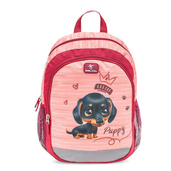 Belmil | Kiddy Plus Kindergartenrucksack "Little Puppy" für 3-6 Jährige Kinder mit Brustgurt | 305-4/A/14