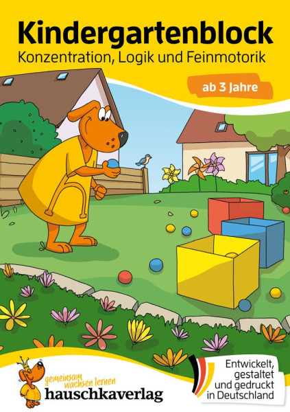 Hauschka Verlag | Kindergartenblock ab 3 Jahre – Konzentration, Logik, Feinmotorik | Maier, Ulrike