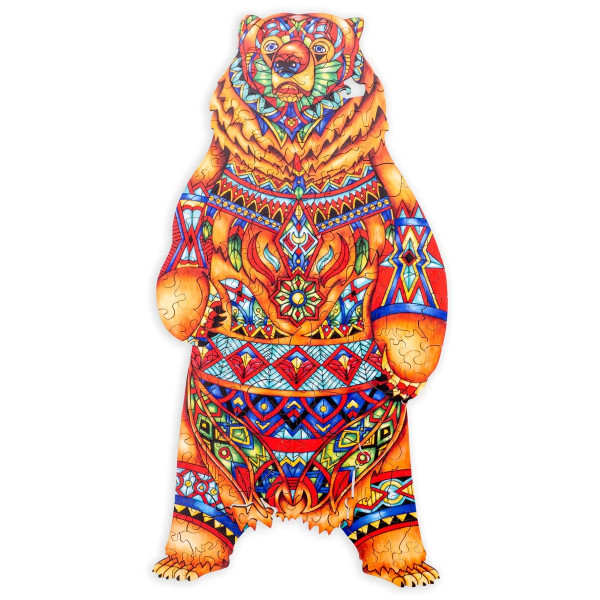 Puzzle A4 "Bär" aus Holz – 162 besondere Puzzleteile