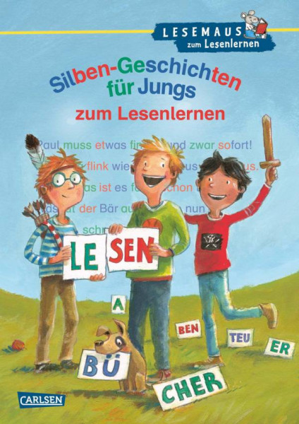 Carlsen | LESEMAUS zum Lesenlernen Sammelbände: Silben-Geschichten für Jungs zum Lesenlernen
